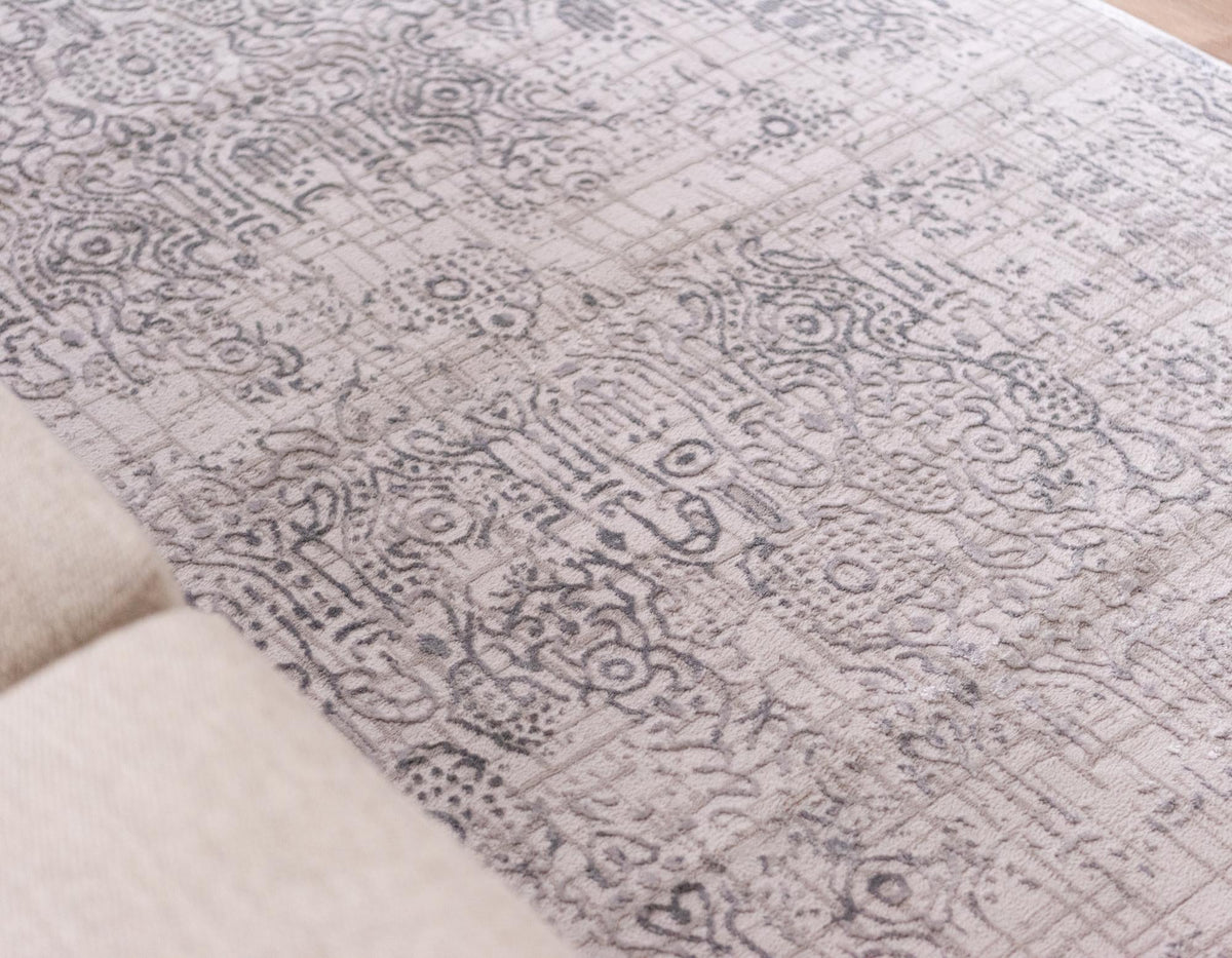 Derbyshire Elegance Collection Area Rug -  Matlock Rectangle Gray  lifestyle 14