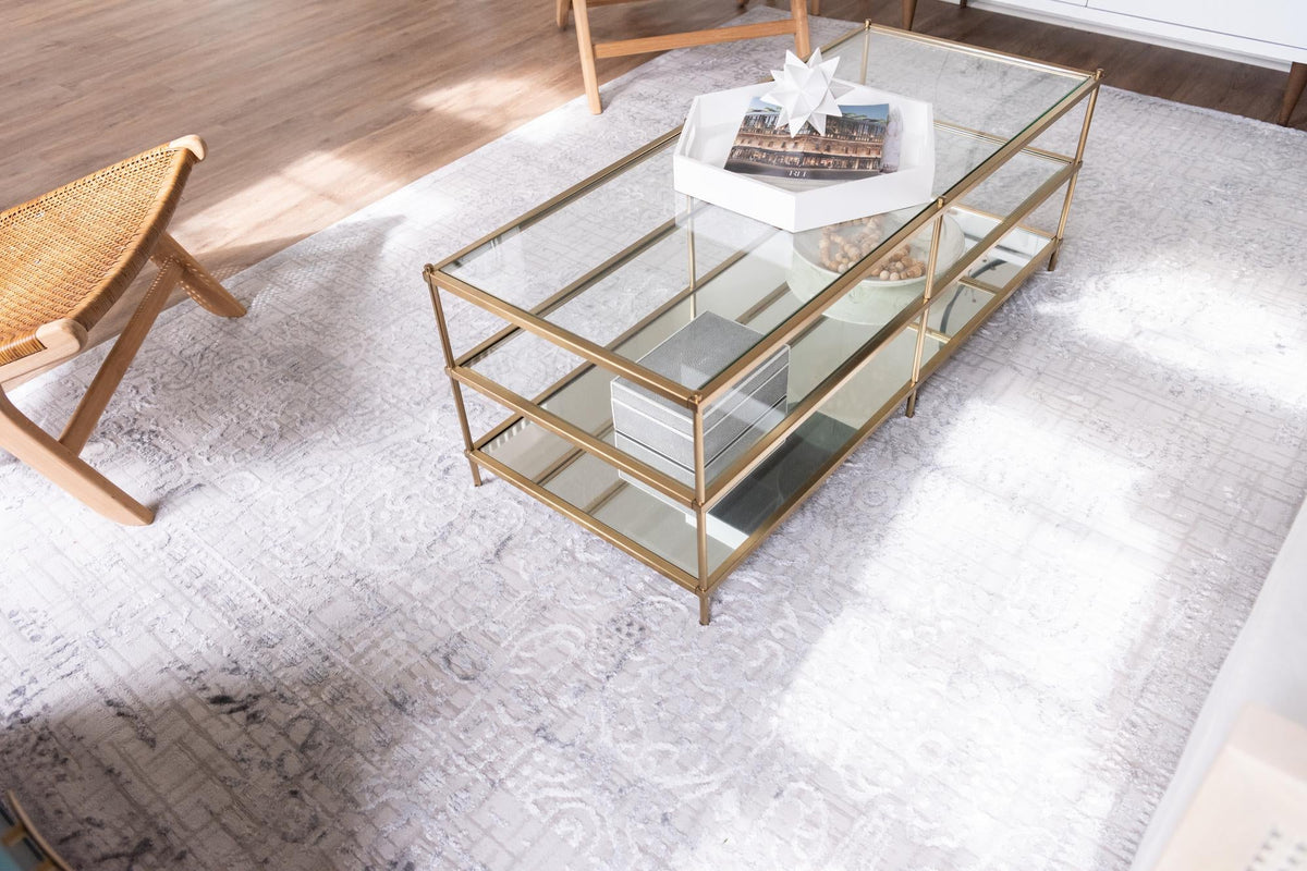 Derbyshire Elegance Collection Area Rug -  Matlock Rectangle Gray  lifestyle 15