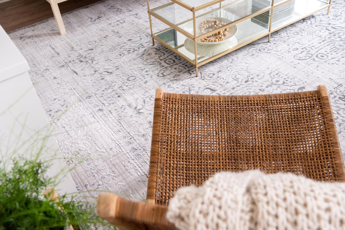 Derbyshire Elegance Collection Area Rug -  Matlock Rectangle Gray  lifestyle 16