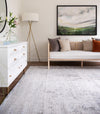 Derbyshire Elegance Collection Area Rug -  Matlock Rectangle Gray  lifestyle 17