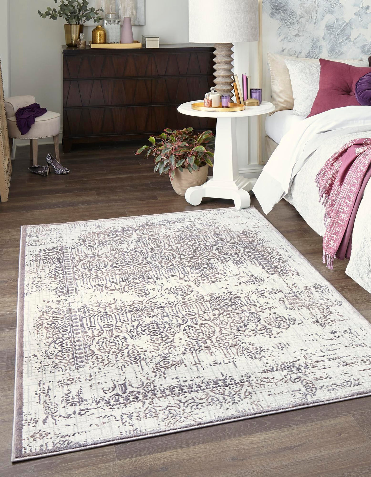 Derbyshire Elegance Collection Area Rug -  Matlock Rectangle Violet  lifestyle 5