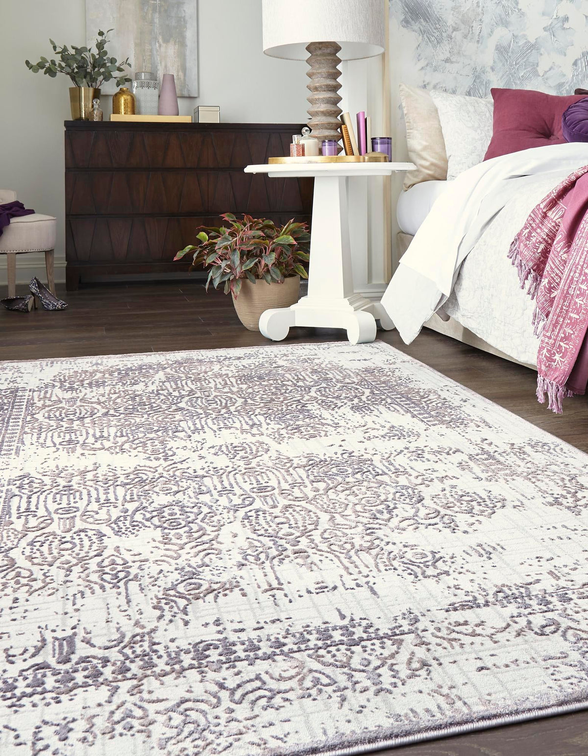 Derbyshire Elegance Collection Area Rug -  Matlock Rectangle Violet  lifestyle 8