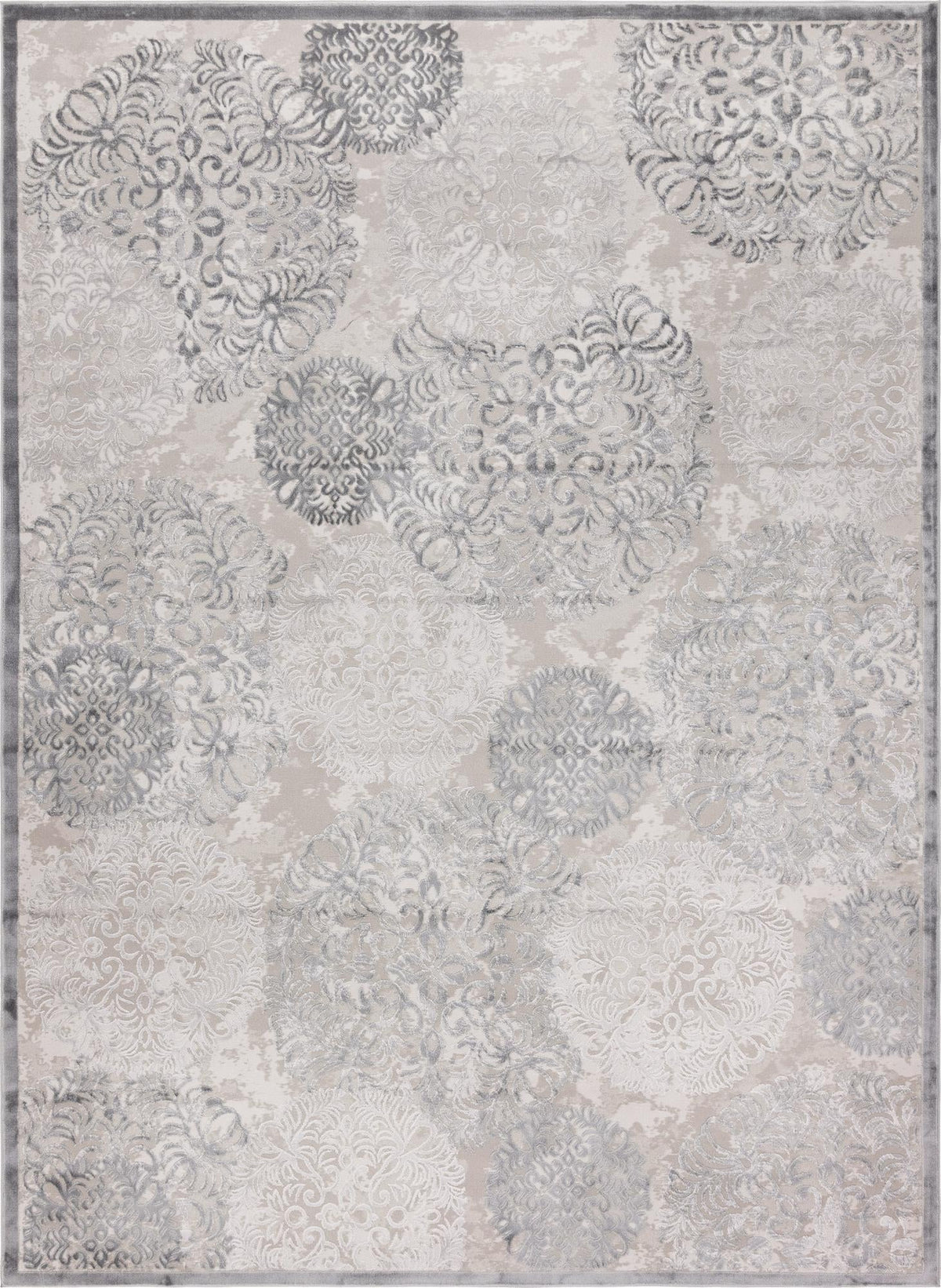 Derbyshire Elegance Collection Area Rug -  Bakewell Rectangle Gray  lifestyle 3