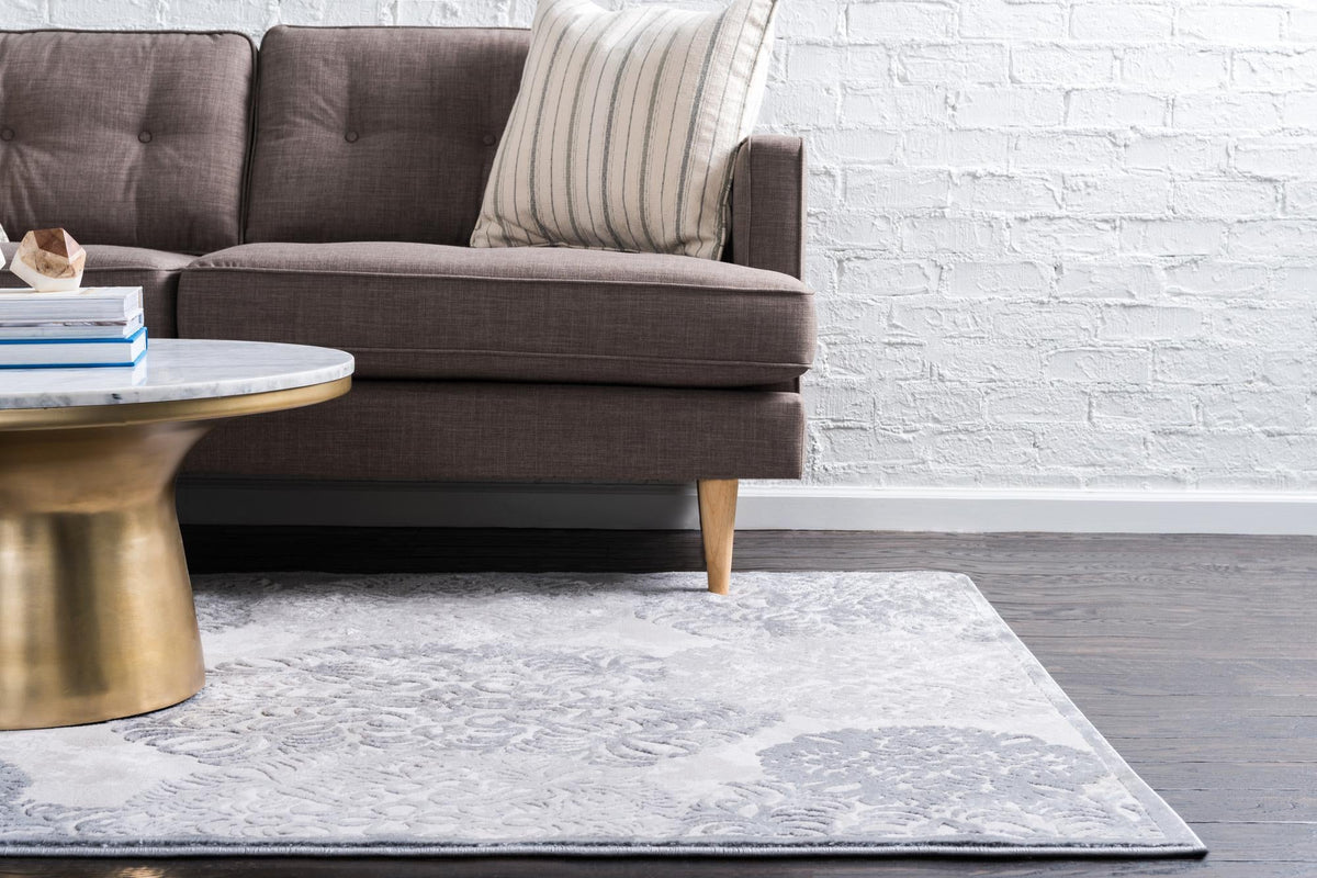 Derbyshire Elegance Collection Area Rug -  Bakewell Rectangle Gray  lifestyle 24