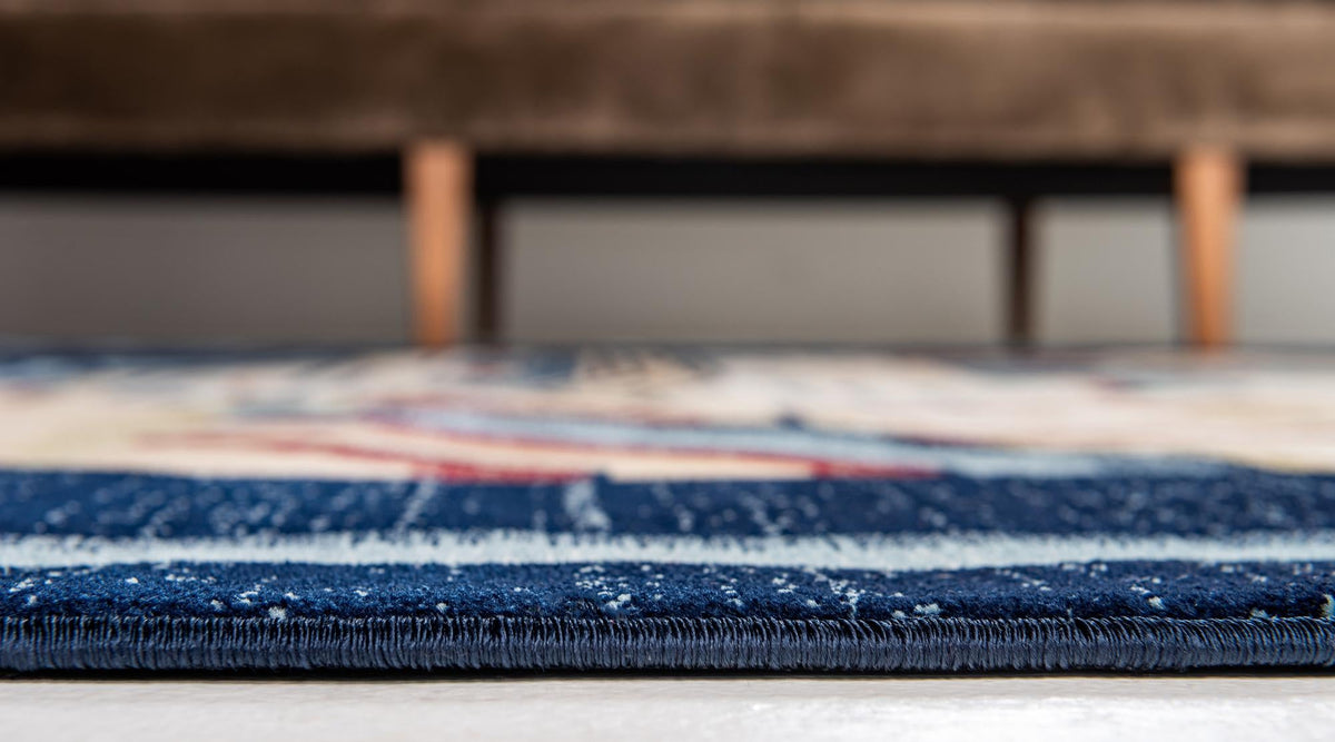 Silk Road Serenity Collection Area Rug -  Bukhara Rectangle Navy Blue  lifestyle 5