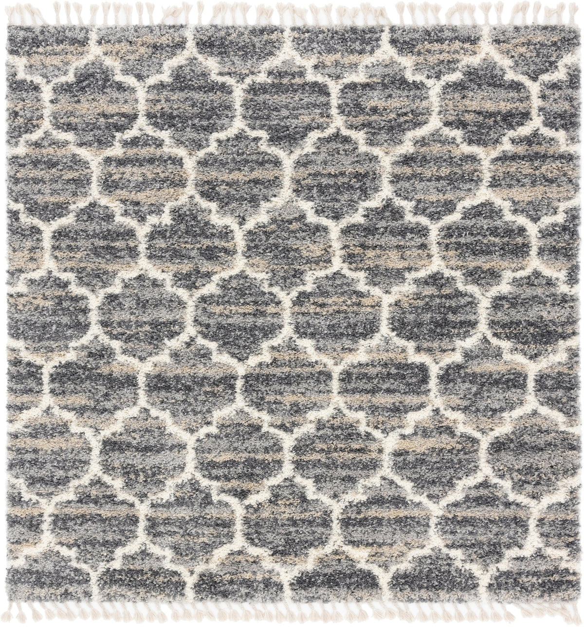 Cozy Cove Shag Collection Area Rug - Marina Square Gray  lifestyle 150