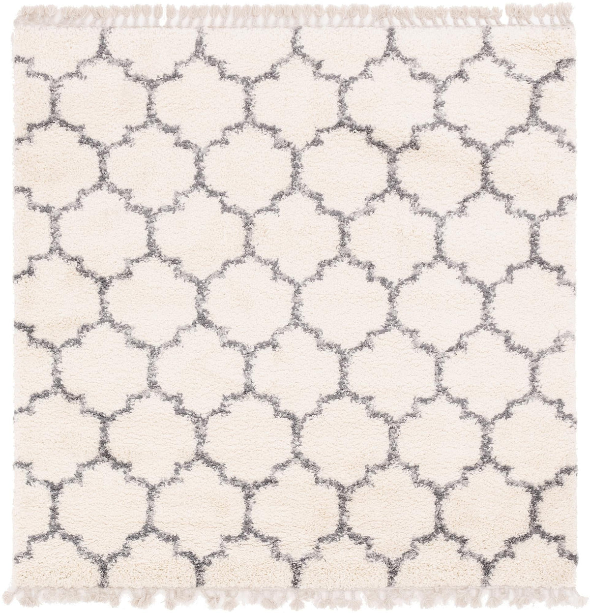 Cozy Cove Shag Collection Area Rug - Marina Square Ivory  lifestyle 144