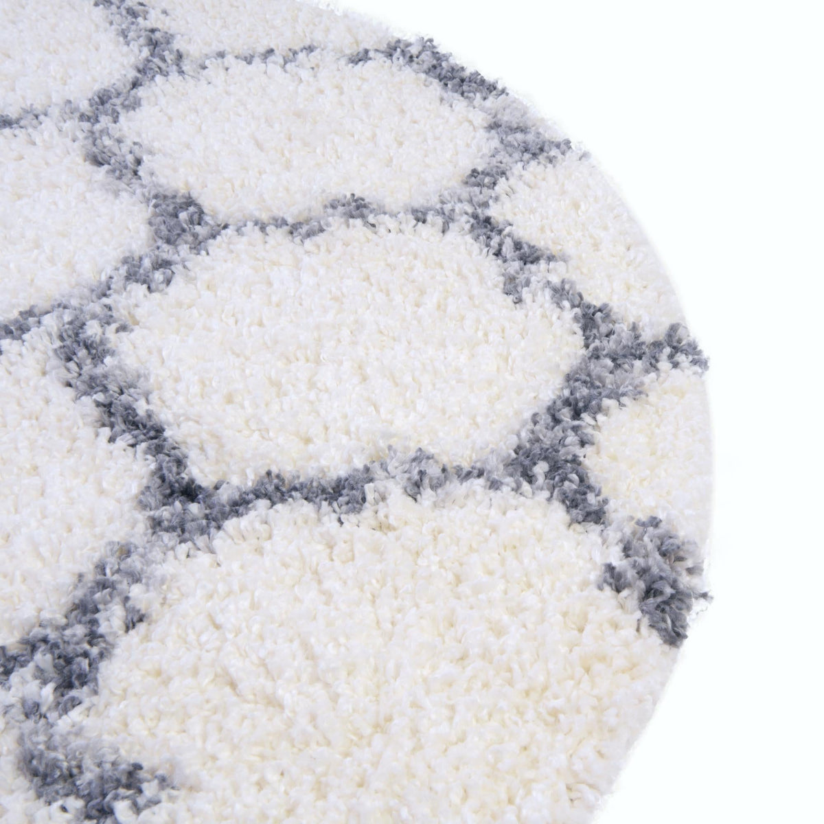 Cozy Cove Shag Collection Area Rug - Marina Round Ivory  lifestyle 164