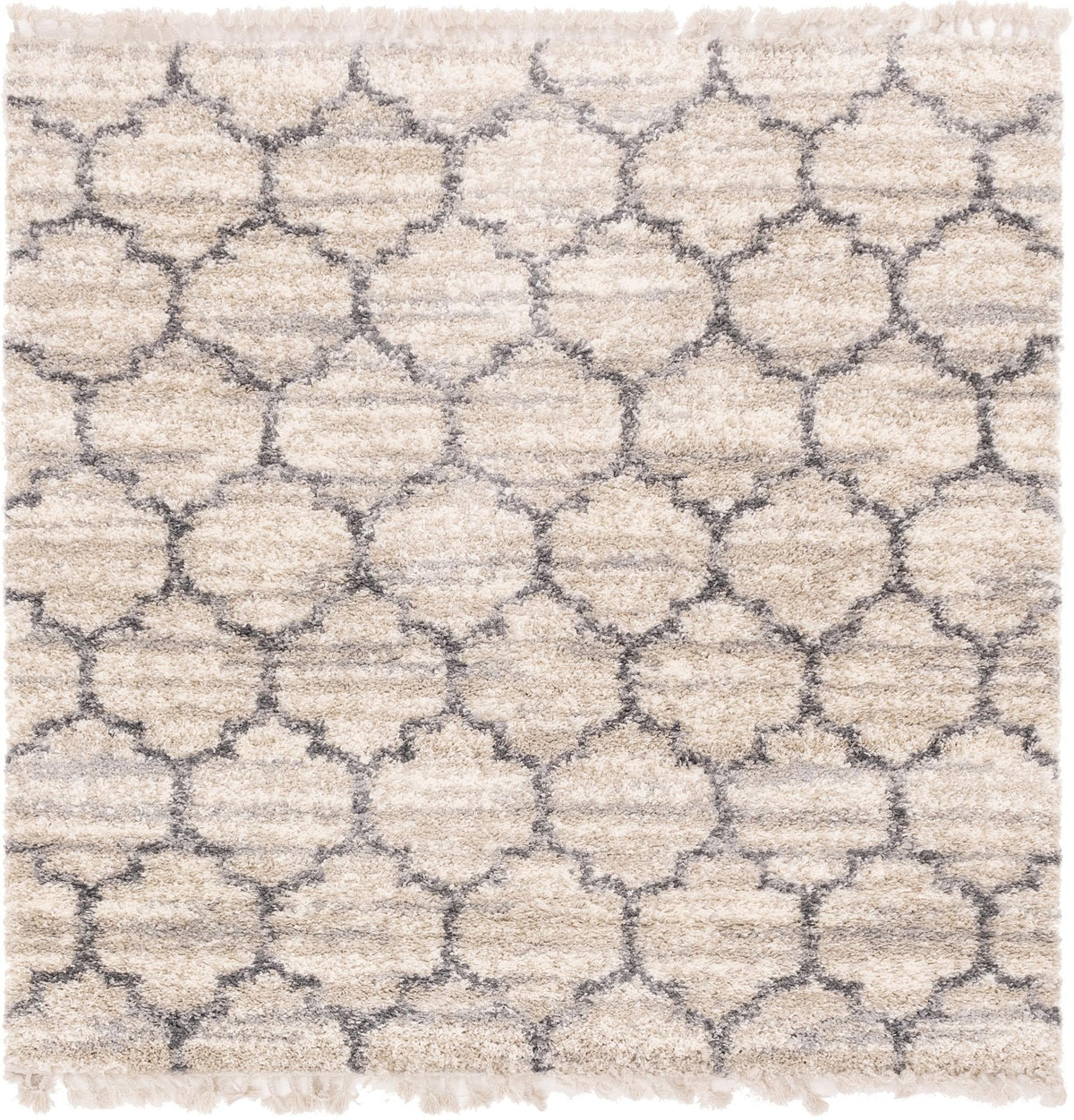 Cozy Cove Shag Collection Area Rug - Marina Square Beige  lifestyle 146