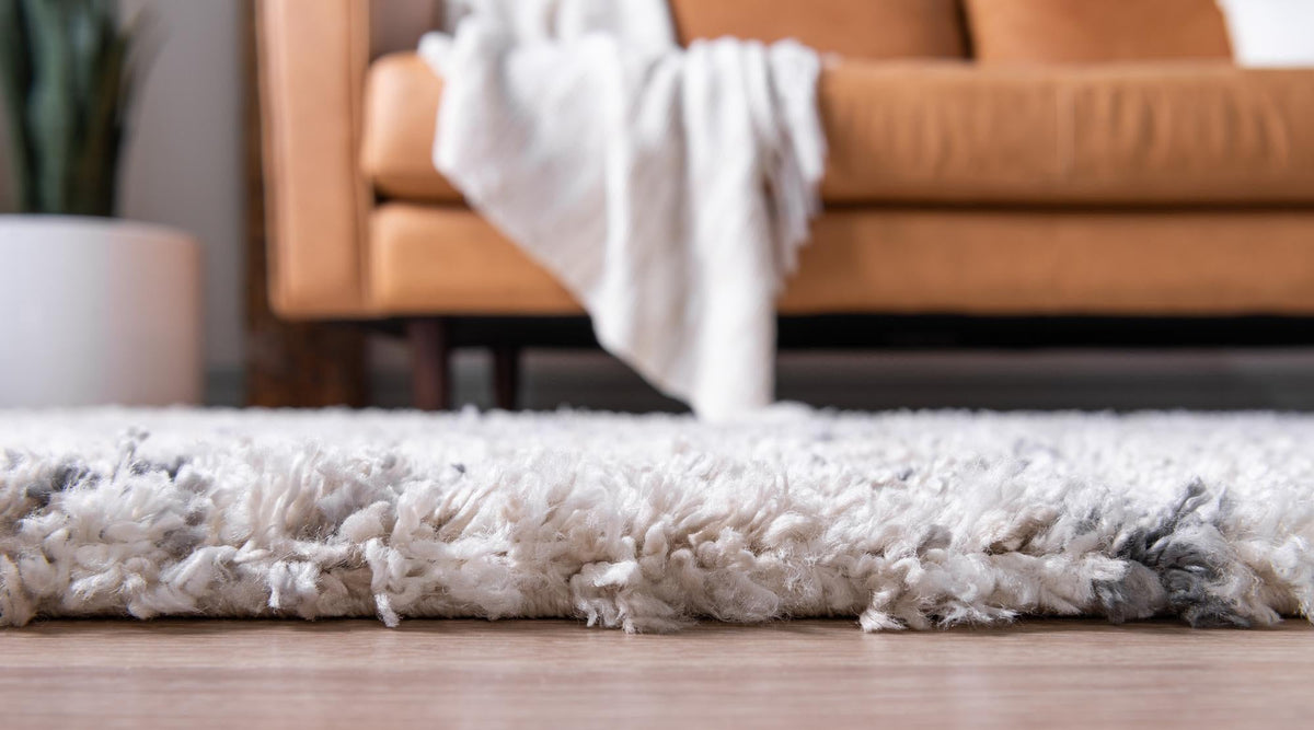 Cozy Cove Shag Collection Area Rug - Marina Round Beige  lifestyle 161