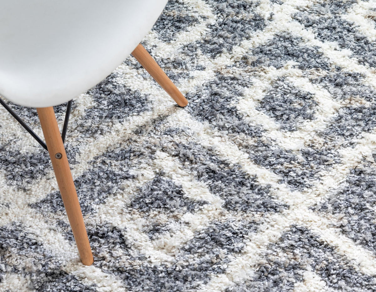 Cozy Cove Shag Collection Area Rug -  Dunes Rectangle Gray  lifestyle 41