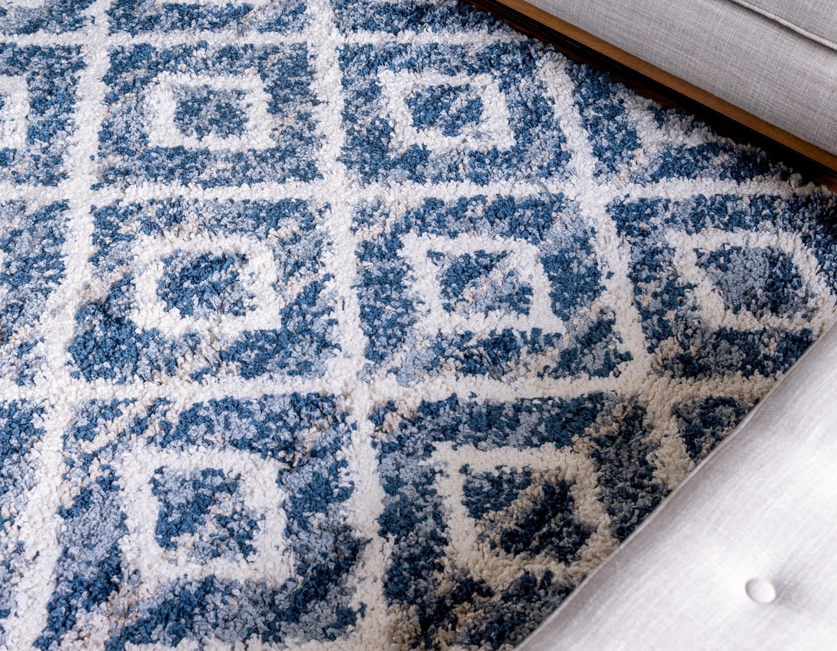Cozy Cove Shag Collection Area Rug -  Dunes Rectangle Blue  lifestyle 40