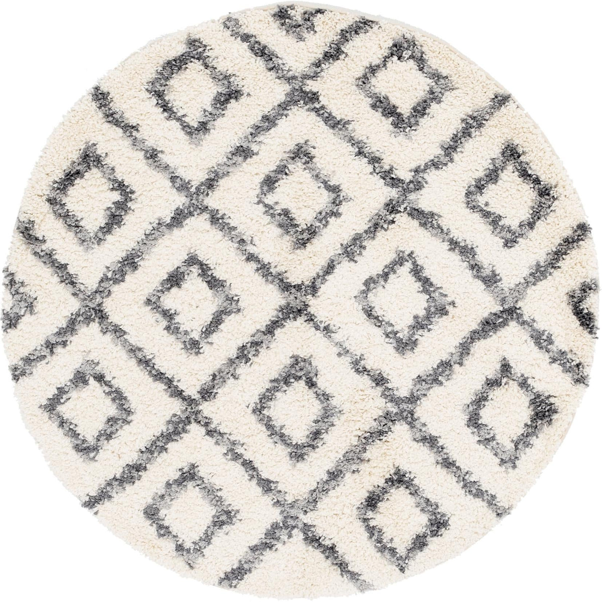 Cozy Cove Shag Collection Area Rug -  Dunes Round Ivory  lifestyle 23
