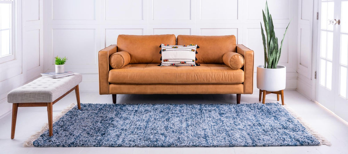 Cozy Cove Shag Collection Area Rug -  Harbor Rectangle Blue  lifestyle 10