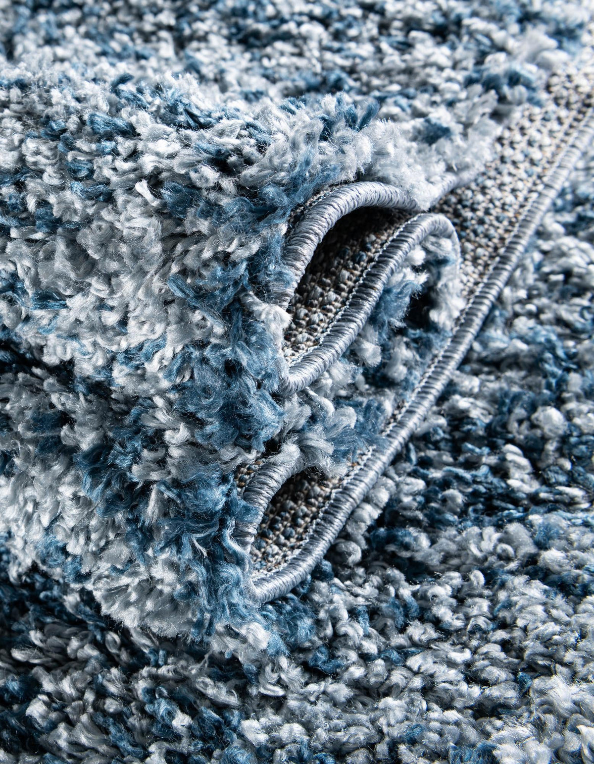 Cozy Cove Shag Collection Area Rug -  Harbor Rectangle Blue  lifestyle 45