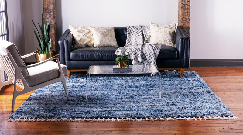 Cozy Cove Shag Collection Area Rug -  Harbor Square Blue  lifestyle 53