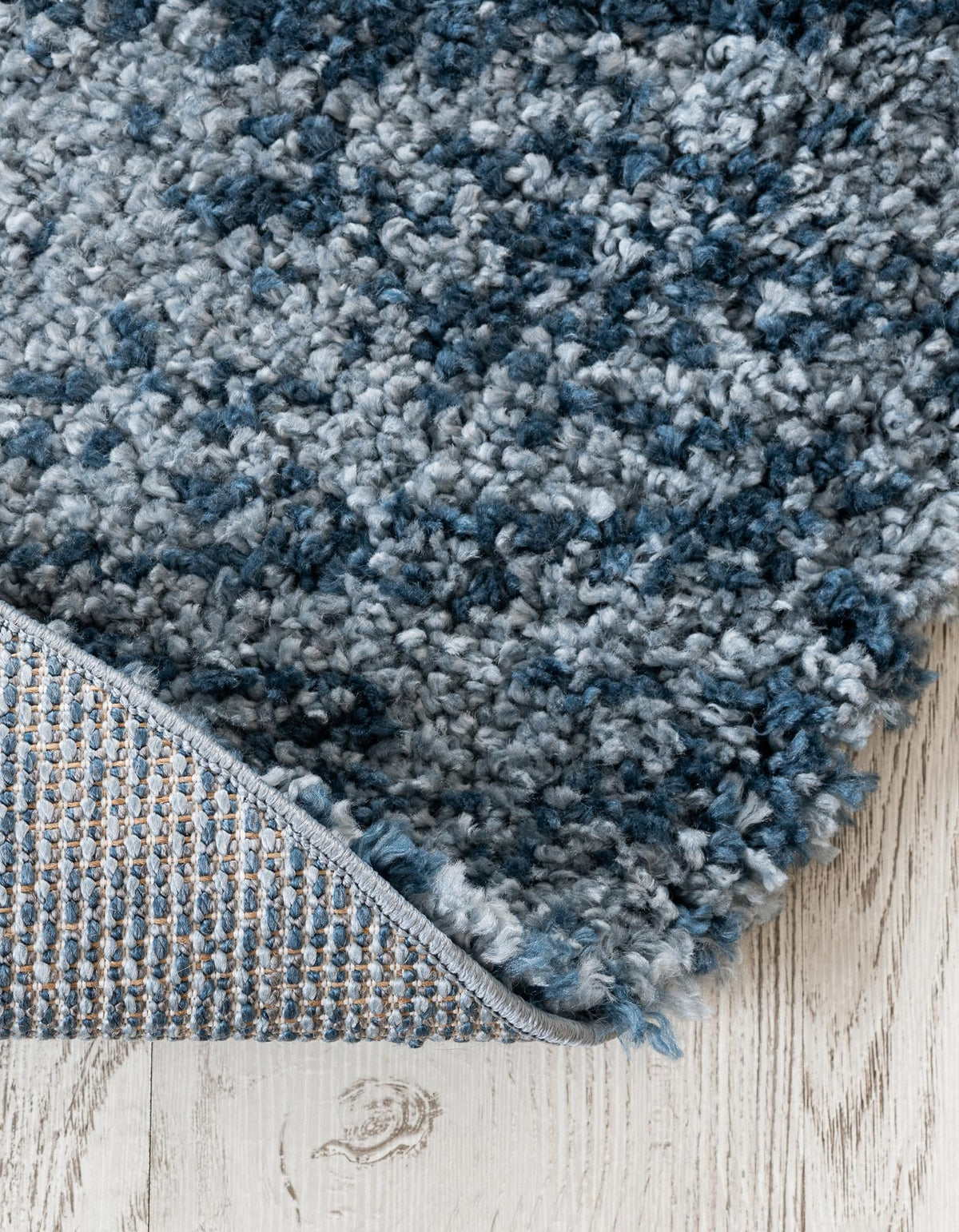Cozy Cove Shag Collection Area Rug -  Harbor Round Blue  lifestyle 72