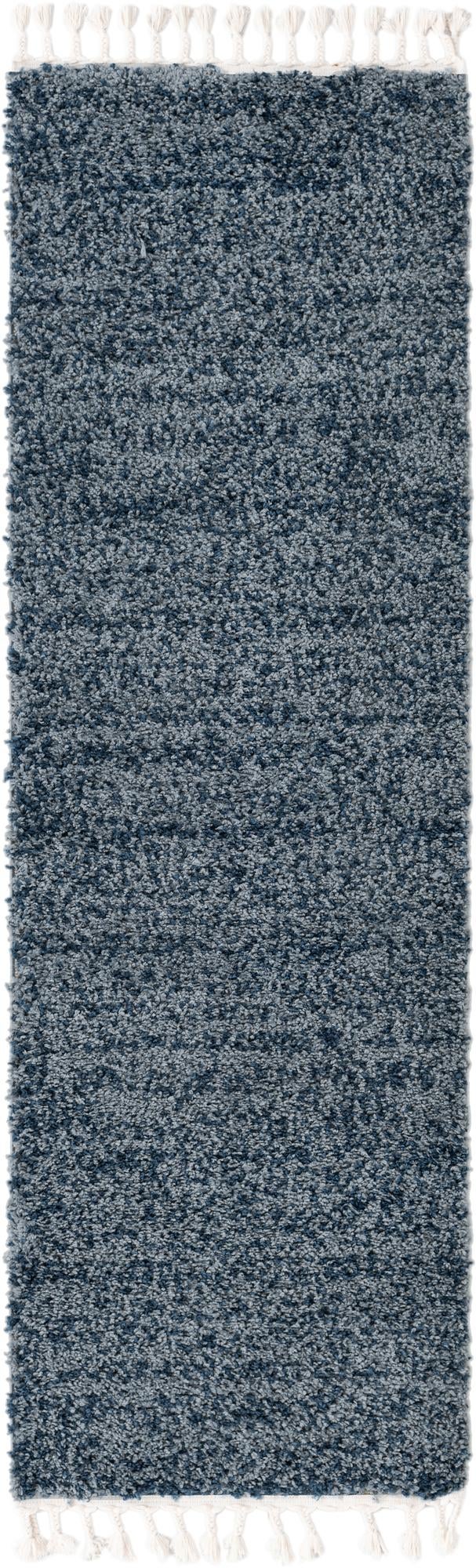Cozy Cove Shag Collection Area Rug -  Harbor Runner Blue  lifestyle 110
