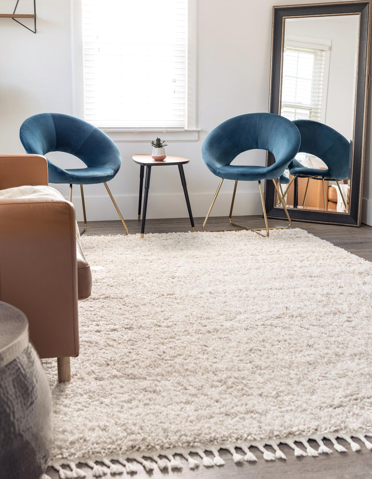 Cozy Cove Shag Collection Area Rug -  Harbor Rectangle Ivory  lifestyle 4