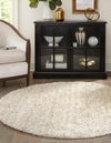 Cozy Cove Shag Collection Area Rug -  Harbor Round Ivory  lifestyle 25
