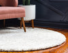 Cozy Cove Shag Collection Area Rug -  Harbor Round Ivory  lifestyle 28