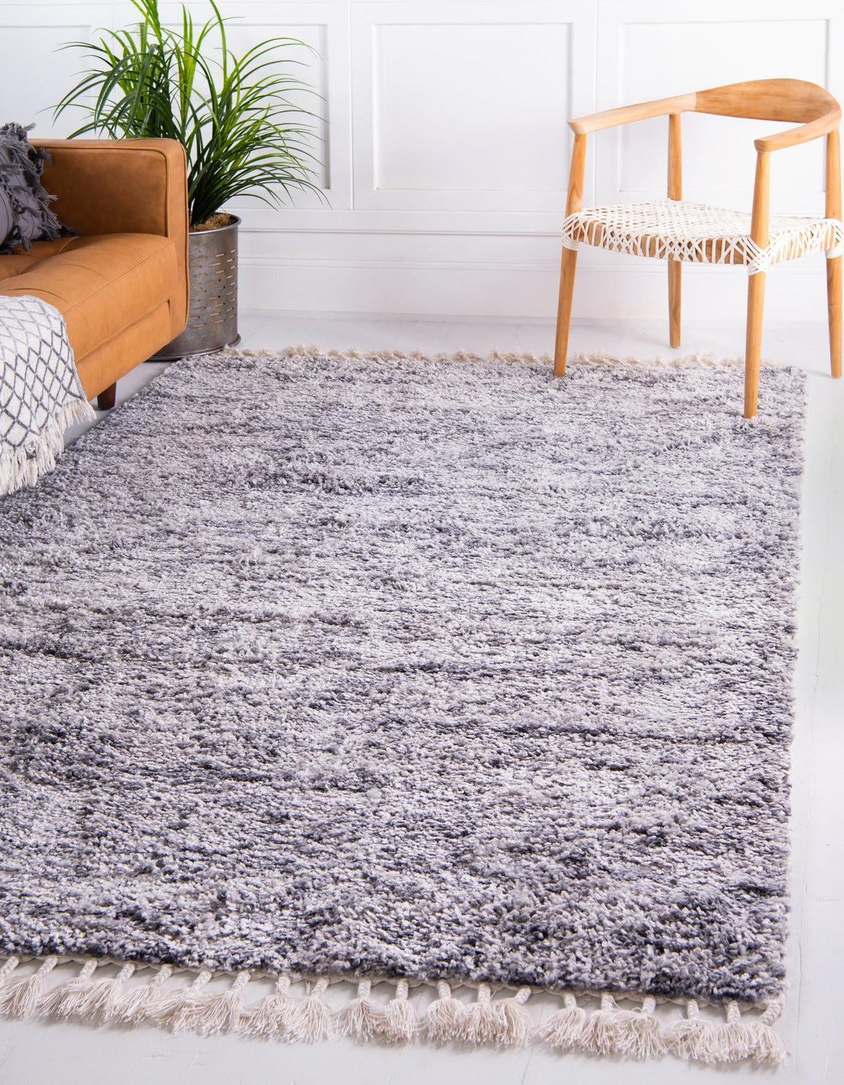 Cozy Cove Shag Collection Area Rug -  Harbor Rectangle Gray  lifestyle 5