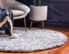Cozy Cove Shag Collection Area Rug -  Harbor Round Gray  lifestyle 57