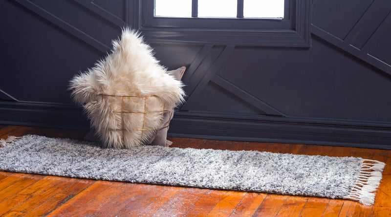 Cozy Cove Shag Collection Area Rug -  Harbor Runner Gray  lifestyle 27
