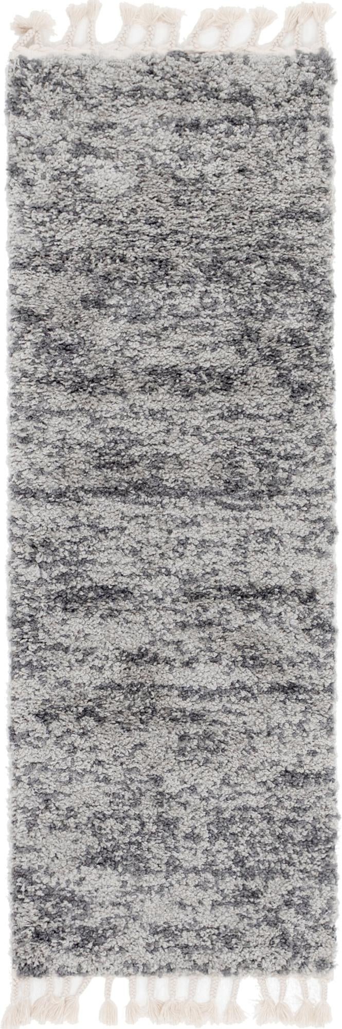 Cozy Cove Shag Collection Area Rug -  Harbor Runner Gray  lifestyle 19