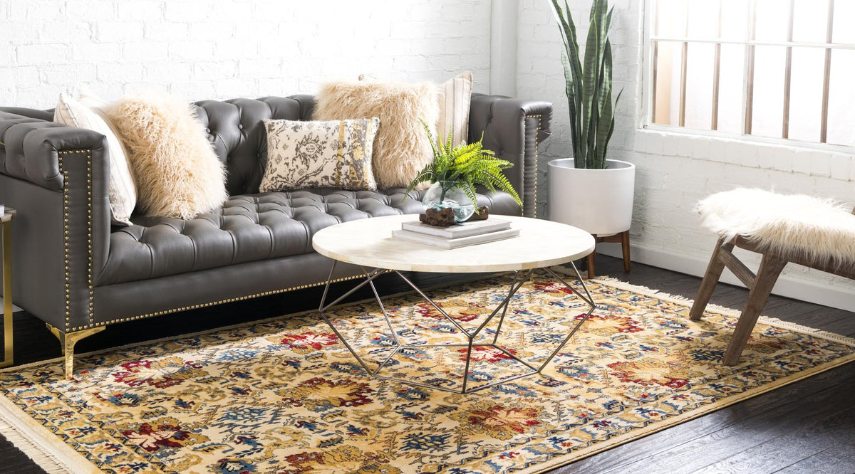 Savannah Elegance Collection Area Rug - Charleston Rectangle Ivory  lifestyle 7