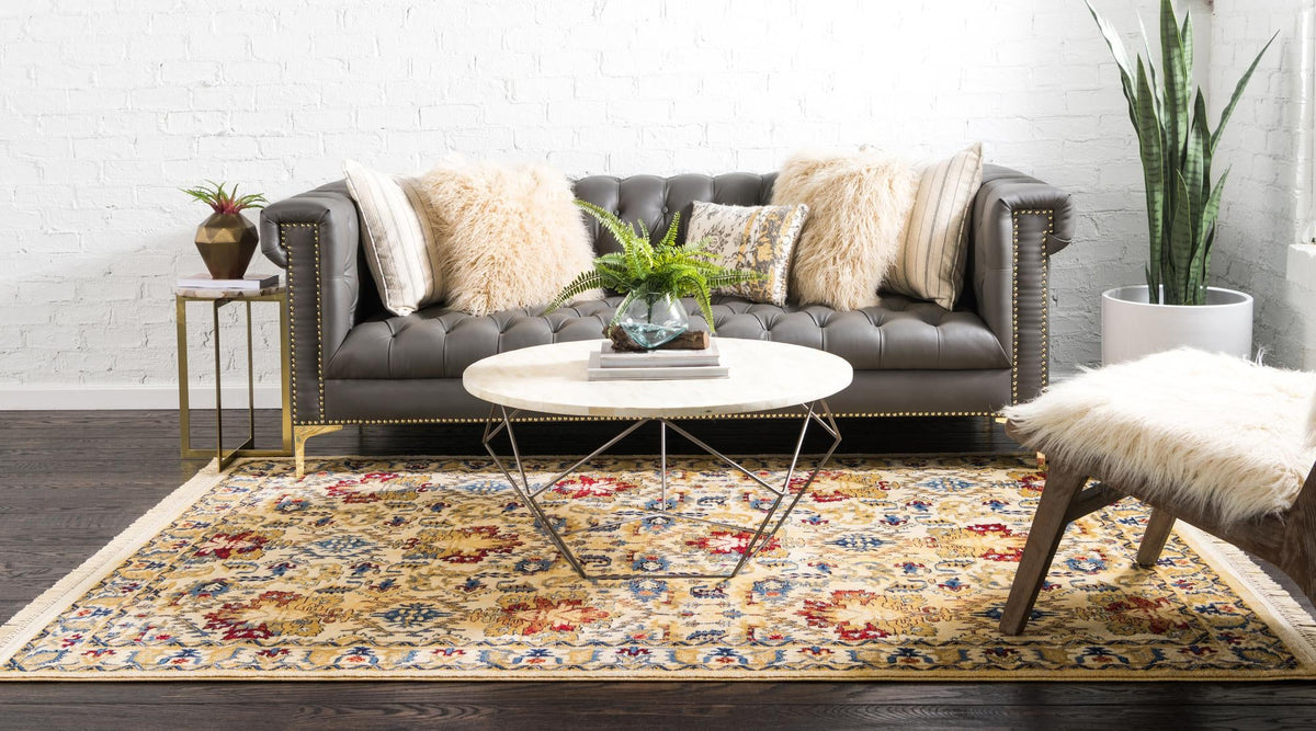 Savannah Elegance Collection Area Rug - Charleston Rectangle Ivory  lifestyle 10