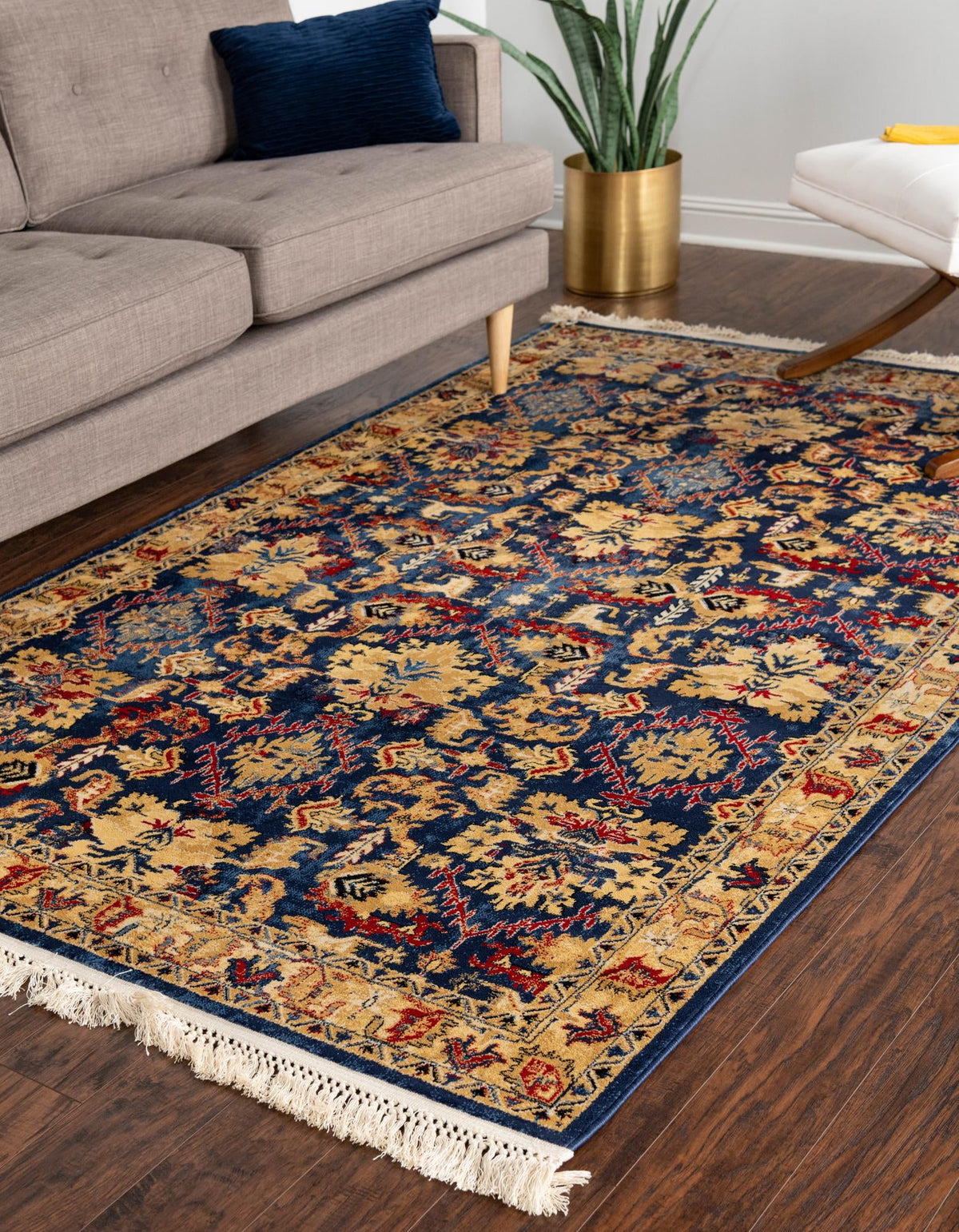 Savannah Elegance Collection Area Rug - Charleston Rectangle Blue  lifestyle 3