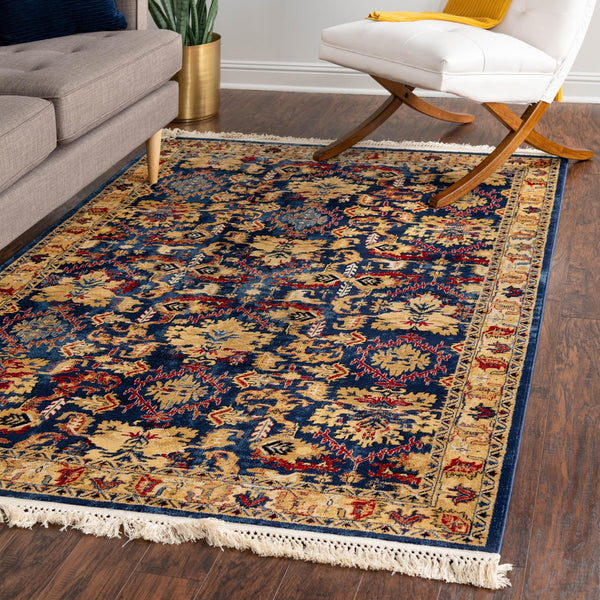 Savannah Elegance Collection Area Rug - Charleston Rectangle Blue  lifestyle 16