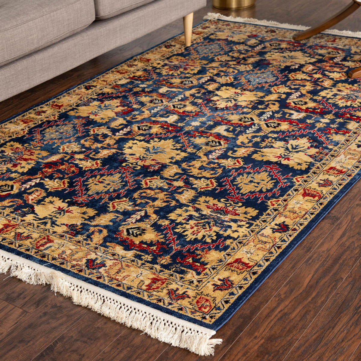 Savannah Elegance Collection Area Rug - Charleston Rectangle Blue  lifestyle 17