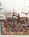 Savannah Elegance Collection Area Rug - Charleston Square Blue  lifestyle 41
