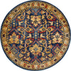 Savannah Elegance Collection Area Rug - Charleston Round Blue  lifestyle 18