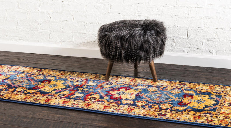 Savannah Elegance Collection Area Rug - Charleston Runner Blue  lifestyle 27