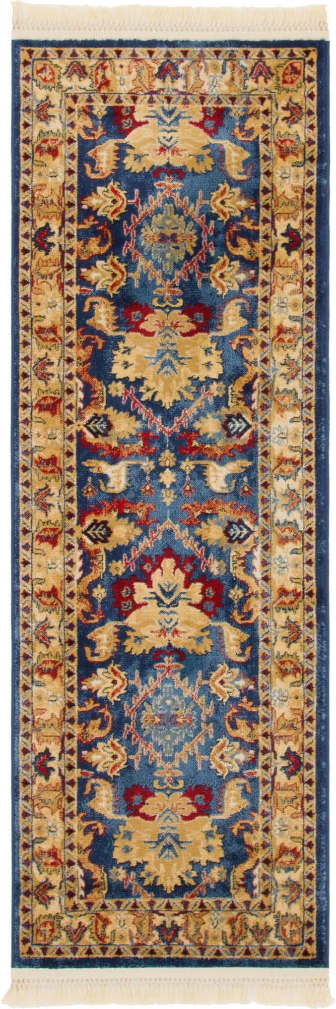 Savannah Elegance Collection Area Rug - Charleston Runner Blue  lifestyle 19