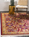 Savannah Elegance Collection Area Rug - Charleston Rectangle Red  lifestyle 5