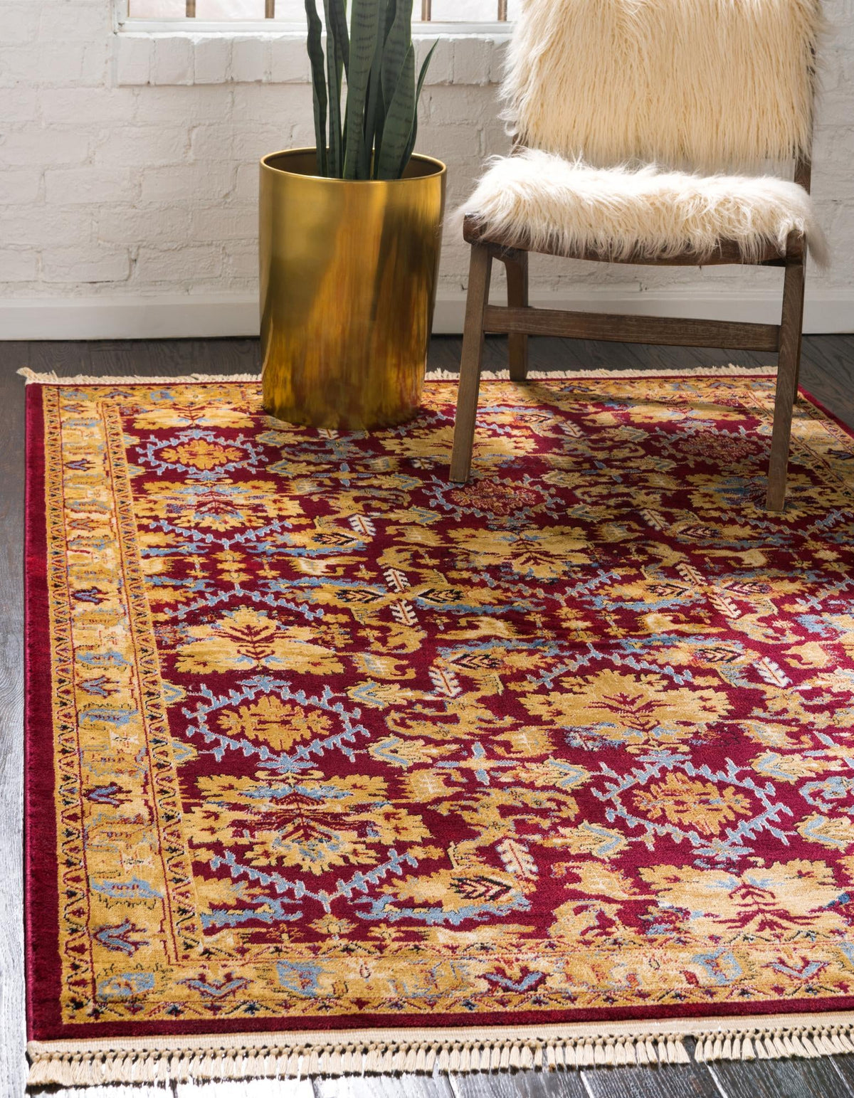 Savannah Elegance Collection Area Rug - Charleston Rectangle Red  lifestyle 5