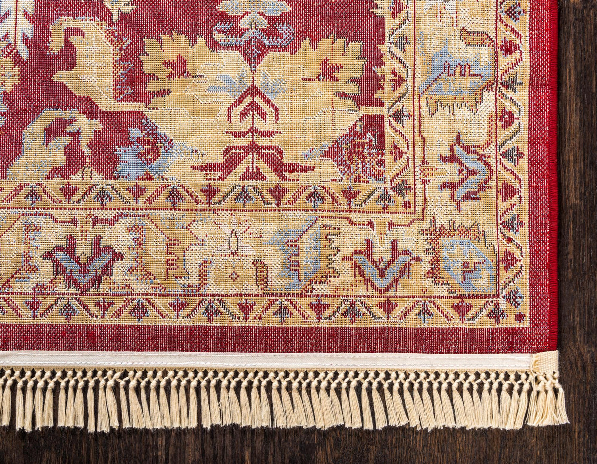Savannah Elegance Collection Area Rug - Charleston Rectangle Red  lifestyle 23