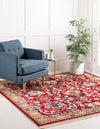 Savannah Elegance Collection Area Rug - Charleston Square Red  lifestyle 29