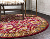 Savannah Elegance Collection Area Rug - Charleston Round Red  lifestyle 51