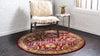 Savannah Elegance Collection Area Rug - Charleston Round Red  lifestyle 57