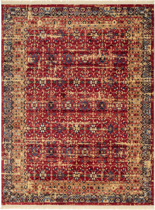 Savannah Elegance Collection Area Rug -  Beaufort Rectangle Red Main