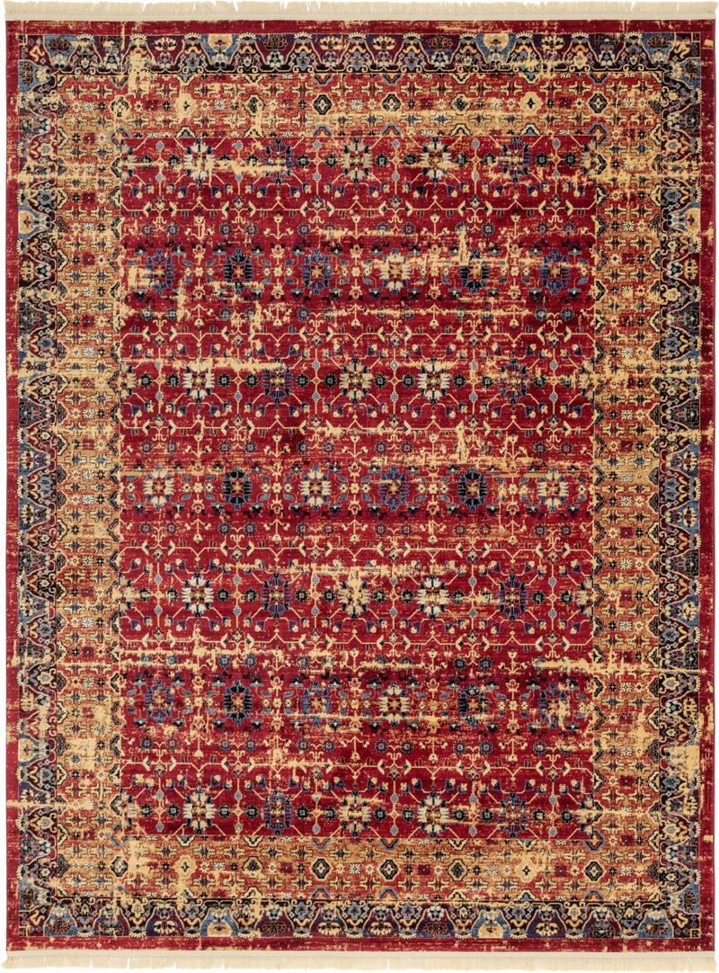 Savannah Elegance Collection Area Rug -  Beaufort Rectangle Red Main