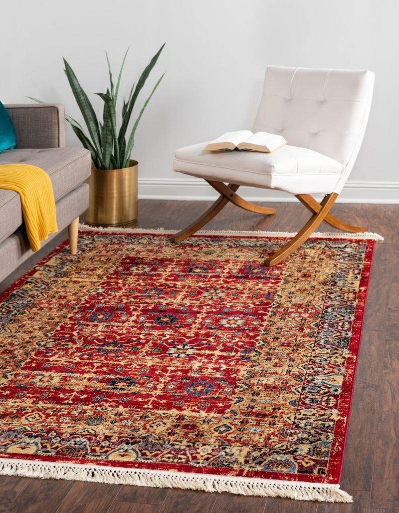 Savannah Elegance Collection Area Rug -  Beaufort Rectangle Red  lifestyle 2