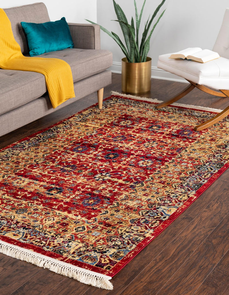 Savannah Elegance Collection Area Rug -  Beaufort Rectangle Red  lifestyle 3