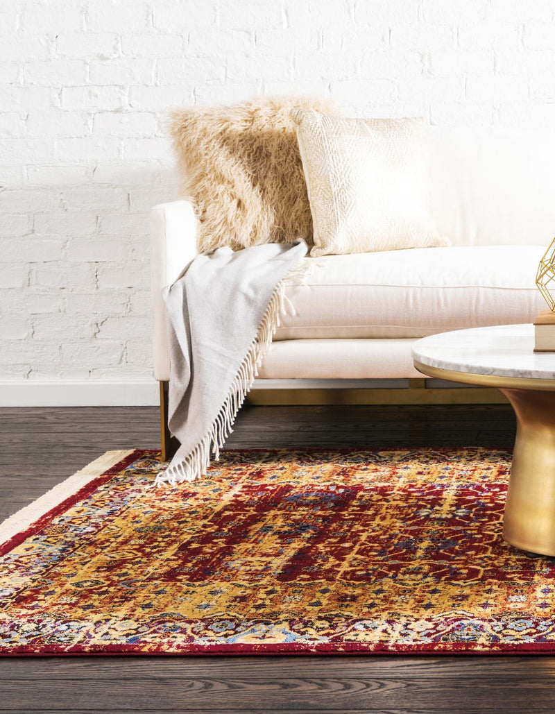 Savannah Elegance Collection Area Rug -  Beaufort Rectangle Red  lifestyle 4
