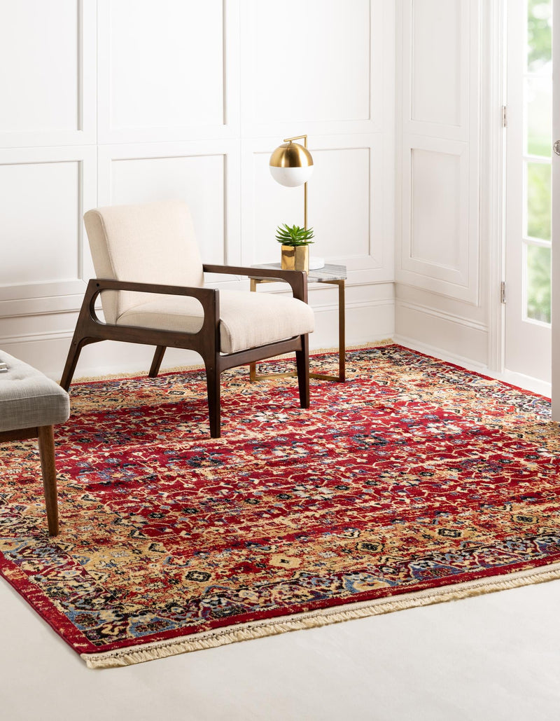 Savannah Elegance Collection Area Rug -  Beaufort Square Red  lifestyle 23